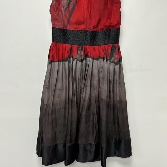 ZARA WOMAN gray sleeveless dress A-line skirt size S gray, black and red color - Picture 9 of 16